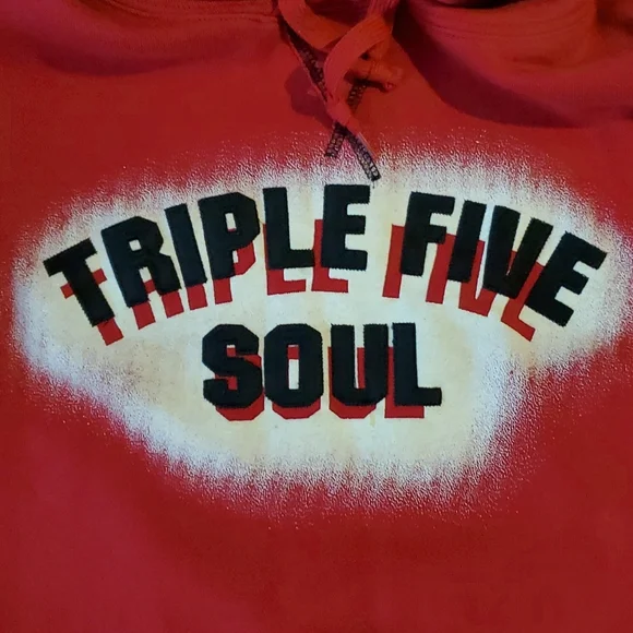 VINTAGE Triple Five Soul T5S Red Hoodie - Medium - Picture 2 of 14